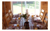 The breakfast table at j gregers inn