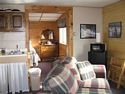 Living room and kitchen area