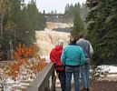 Rushing waterfalls at Gooseberry Falls