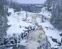 Winter waterfalls at Gooseberry Falls